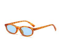 HPIRME Retro-Sonnenbrille im kleinen Cat-Eye-Stil für Damen und Herren (Bernsteinblau)