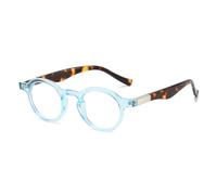 HPIRME Retro-Sonnenbrille, klein, Damen & Herren, modisch, luxuriös, UV-Schutz 400 (blau-weiß)