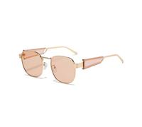 HPIRME Retro-Sonnenbrille mit quadratischem Rahmen für Herren und Damen, UV-Schutz (Champagner)