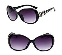 HPIRME Schwarze Sonnenbrille Frauen Designer Full Star Sonnenbrille weiblicher Spiegel Retro Square Damen Sonnenbrille Eyewear, 1, Einheitsgröße