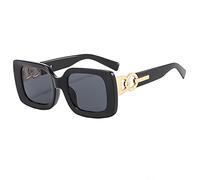HPIRME Sonnenbrille mit quadratischem Rahmen für Damen Herren Vintage Male Driving Sunshade UV-Schutzbrille Goggle, schwarz, Einheitsgröße