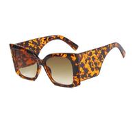 HPIRME Steam Punk Retro Oversized Damenbrille Herren Outdoor Autofahren UV400 (Leopard Tea)
