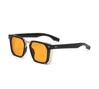 HPIRME Steampunk-Brille mit Nieten im Vintage-Stil, UV400-Schutz, Retro-Mode (C4)