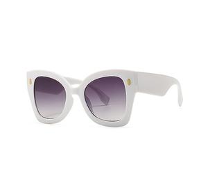 HPIRME Übergroße Sonnenbrille für Damen, Katzenaugen-Sonnenbrille mit Farbverlauf, weiße Brille, großer Rahmen für Damenbrillen, 4, Einheitsgröße