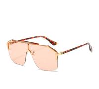HPIRME Unregelmäßige, rahmenlose, verspiegelte, einteilige, übergroße Sonnenbrille, Sonnenbrille für Herren und Damen, 5, Einheitsgröße