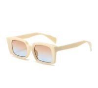 HPIRME Vintage-Brille Damenmode, kleiner Rahmen, Herren-Fahrbrille, UV400 (Beige, Teeblau)
