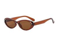 HPIRME Vintage-Brille für Damen, Jelly-Farbe, kleines Gestell, Retro-Outdoor-Sonnenbrille, UV400 (Braun-Braun)