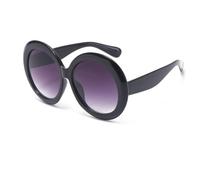 HPIRME Vintage große runde Sonnenbrille für Damen, Farbverlauf, übergroße Sonnenbrille, weiblich, verspiegelt, klare Farbtöne, C2, Einheitsgröße