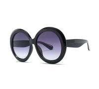 HPIRME Vintage große runde Sonnenbrille für Damen, Farbverlauf, übergroße Sonnenbrille, weiblich, verspiegelt, klare Farbtöne, D6, Einheitsgröße