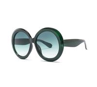 HPIRME Vintage große runde Sonnenbrille für Damen, Farbverlauf, übergroße Sonnenbrille, weiblich, verspiegelt, klare Farbtöne, D7, Einheitsgröße