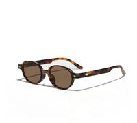 HPIRME Vintage Kleine ovale Nieten-Sonnenbrille für Herren Punk Damen UV400 Sonnenschutz (DEMI)