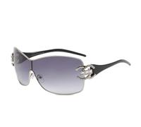 HPIRME Vintage One Piece Sonnenbrille Damen Übergroße Goggle Sonnenbrille für Herren Damen Brillenschirme,1,Einheitsgröße