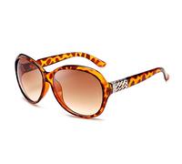 HPIRME Vintage runde Sonnenbrille Frau Retro Sonnenbrille großer Rahmen Farbverlauf Damen, Leopard, Einheitsgröße