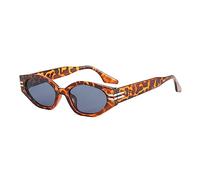 HPIRME Vintage-Sonnenbrille für Damen, kleine Retro-Brille für Damen/Herren, Leopardenbrille, Damen, C3, Einheitsgröße