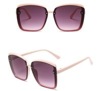 HPIRME Vintage übergroße Damen-Sonnenbrille, Herren-Brille, großer Rahmen, Sonnenbrille, Damen-Brille, 6, Einheitsgröße