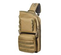 HpLive Brusttasche, Outdoor Schultertasche Herren Sling Bag Mit Molle-System, Seitlicher Schlingenaufhängung Und Top-Tasche Mit Hakenverschluss(Khaki)