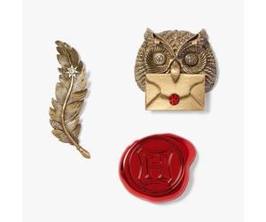 HP's Hogwarts Acceptance Letter Pin Badge Set