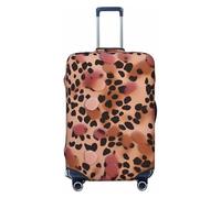HQaxsfQxnr Gepäckabdeckung, Reisekoffer, elastisch, Punkte, Leopardenmuster, Gepäckschutz, kratzfest, dekorative Abdeckung für Erwachsene (45,7-81,3 cm), Schwarz , S