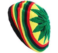 Hrippy Jamaikaner Rasta Strick Beanie Hut Stricker Baskenmütze Buntes Hip Hop Mode Haircover Unisex Slouchy Baggy Cap