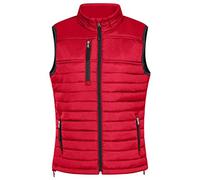 HRM Damen 1302 Hooded Performance Body Warmer I Fair Trade Outdoor Weste Herren, 100 g/m² I Aus 100% leichtem & robustem Polyamid, Rot, 3XL