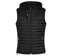 HRM Damen 1302 Women s Hooded Performance Body Warmer, Schwarz, 3XL EU