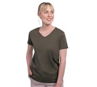 HRM Damen F Luxury V-Neck Tee, Olive, L