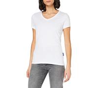 HRM Damen F Luxury V-Neck Tee, weiß, 5XL