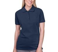 HRM Damen Heavy Stretch Polo, navy, Gr. M I Premium Polo-Shirt Damen aus 95% Baumwolle & 5% Elasthan I Basic Polohemd bis 40°C waschbar I Hochwertige & nachhaltige Damen-Oberteile I Workwear