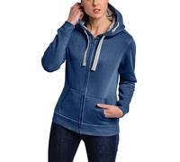 HRM Kapuzenjacke HRM801 Damen Denim mit Kontrast-Innenfutter Reißverschluss 4XL