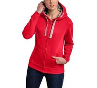 HRM Damen Hooded Jacket, himbeere, Gr. 4XL I Premium Kapuzenjacke Damen mit Kontrast-Innenfutter I Basic Hoodie mit Reißverschluss I Zip Hoodie I Hochwertige & nachhaltige Damen-Oberteile