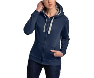 HRM Damen Hooded Jacket I Premium Kapuzenjacke Damen mit Kontrast-Innenfutter I Basic Hoodie mit Reißverschluss I Zip Hoodie I Hochwertige & nachhaltige Damen-Oberteile