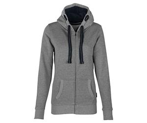 HRM Damen Hooded Jacket I Premium Kapuzenjacke Damen mit Kontrast-Innenfutter I Basic Hoodie mit Reißverschluss I Zip Hoodie I Hochwertige & nachhaltige Damen-Oberteile