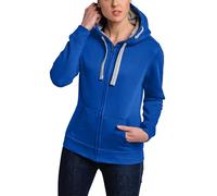 HRM Damen Hooded Jacket, royalblau, Gr. L I Premium Kapuzenjacke Damen mit Kontrast-Innenfutter I Basic Hoodie mit Reißverschluss I Zip Hoodie I Hochwertige & nachhaltige Damen-Oberteile