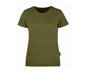 HRM Damen Ladies Luxury Roundneck T-Shirt Runhals Olive 5XL