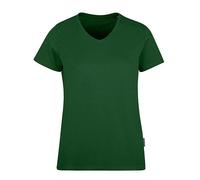 HRM Damen Ladies Luxury V-Neck T-Shirt Bottle Green S