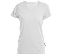 HRM Damen Ladies Luxury V-Neck T-Shirt Weiß 3XL