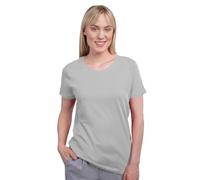 HRM Damen Luxury Roundneck Tee I Premium T-Shirt Damen Rundhalsausschnitt aus 100% Bio-Baumwolle I Basic Shirt Damen bis 60°C waschbar I Hochwertige & nachhaltige Damen-Oberteile