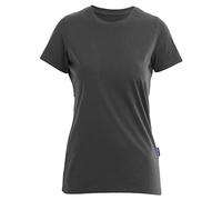 HRM Damen Luxury Roundneck Tee, Darkgrey, Gr. XL I Premium T-Shirt Damen Rundhalsausschnitt aus 100% Bio-Baumwolle I Basic Shirt Damen bis 60°C waschbar I Hochwertige & nachhaltige Damen-Oberteile