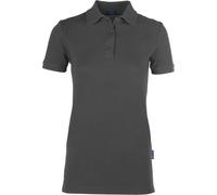 HRM Polo-Shirt Damen Luxury Stretch, 95% Baumwolle/5% Elasthan, dunkelgrau, Gr. S