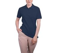 HRM Damen Luxury Stretch Polo, navy, Gr. L I Premium Polo-Shirt Damen aus 95% Baumwolle & 5% Elasthan I Basic Polohemd bis 40°C farbecht waschbar I Hochwertige & nachhaltige Damen-Oberteile