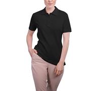 HRM Damen Luxury Stretch Polo, schwarz, Gr. 4XL I Premium Polo-Shirt Damen aus 95% Baumwolle & 5% Elasthan I Basic Polohemd bis 40°C farbecht waschbar I Hochwertige & nachhaltige Damen-Oberteile