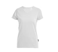 HRM Damen Luxury V-Neck Tee, weiß, Gr. S I Premium T-Shirt Damen V-Ausschnitt aus 100% Bio-Baumwolle I Basic Shirt Damen bis 60°C waschbar I Hochwertige & nachhaltige Damen-Oberteile