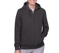 HRM Damen 807 Premium Hooded Jacket I Fair Trade Frauen Kapuzenjacke, 320 g/m² I Aus 70% Baumwolle & 30% recyceltem Polyester, Darkgrey, XL