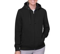 HRM Damen 807 Premium Hooded Jacket I Fair Trade Frauen Kapuzenjacke, 320 g/m² I Aus 70% Baumwolle & 30% recyceltem Polyester, Black, M