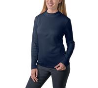 HRM Damen Women´s Premium Highneck Longsleeve Tees, Navy, L