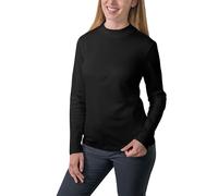 HRM Damen Women´s Premium Highneck Longsleeve Tees, schwarz, M