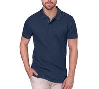 HRM Heavy Stretch Polo Herren - Premium Shirt Navy, Gr. 4XL - 95% Baumwolle & 5% Elasthan - Basic Polohemd Bis 40°C Waschbar - Hochwertige & Nachhaltige Kleidung - Workwear
