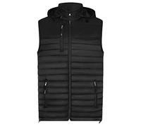 HRM Herren 1301 Men s Hooded Performance Body Warmer, Schwarz, 3XL EU