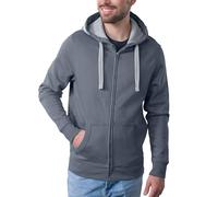 HRM Herren Hooded Jacket I Premium Kapuzenpullover Herren mit Kontrast-Innenfutter I Basic Hoodie mit Reißverschluss I Zip Hoodie I Hochwertige & nachhaltige Herren-Bekleidung