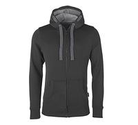 HRM Herren Jas M Kapuzenpullover, Dunkelgrau, S